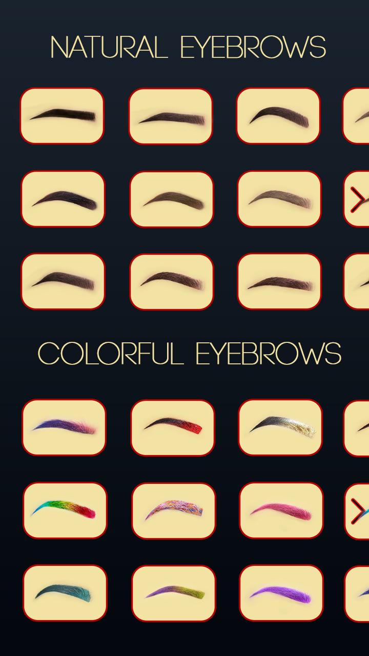 اسکرین شات 3 برنامه Eyebrow Editor - Face Makeup