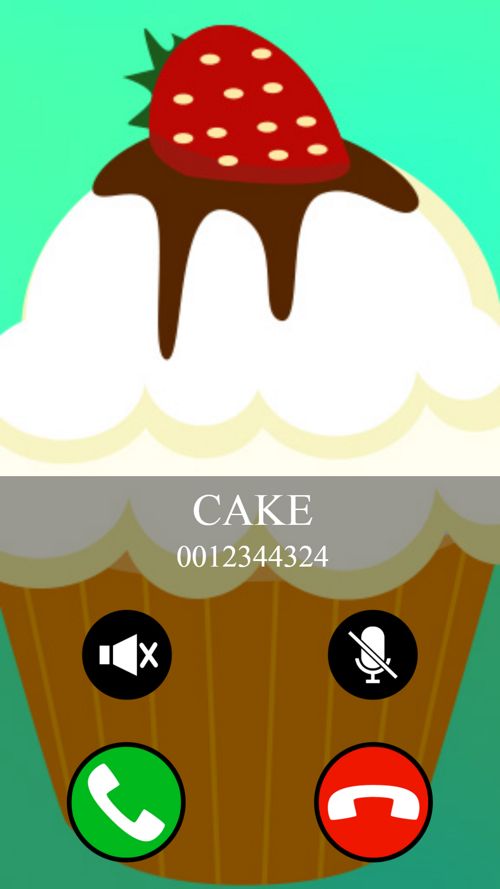 اسکرین شات 1 بازی fake call and sms cake game