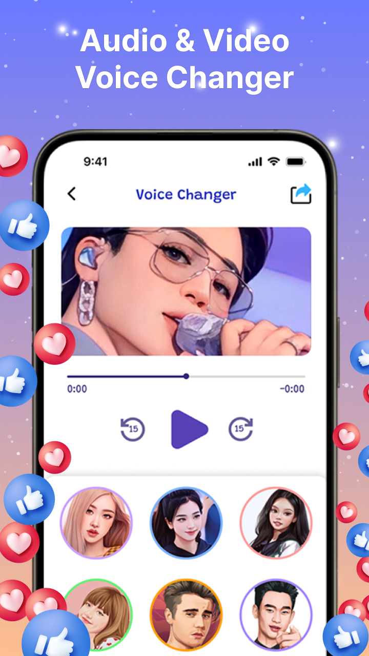 اسکرین شات 3 برنامه Funny Prank: Voice Changer