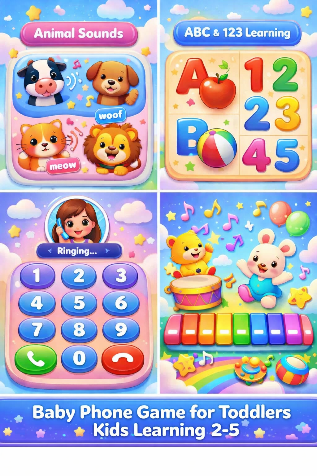 اسکرین شات 1 بازی Baby Phone - Kids Mobile Games
