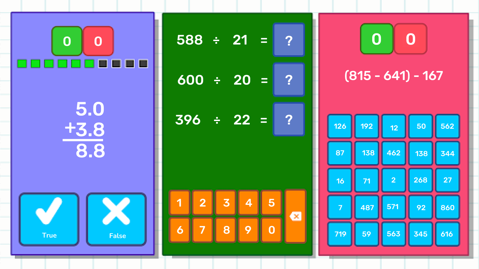 اسکرین شات 7 بازی Math Games, Learn Add Multiply
