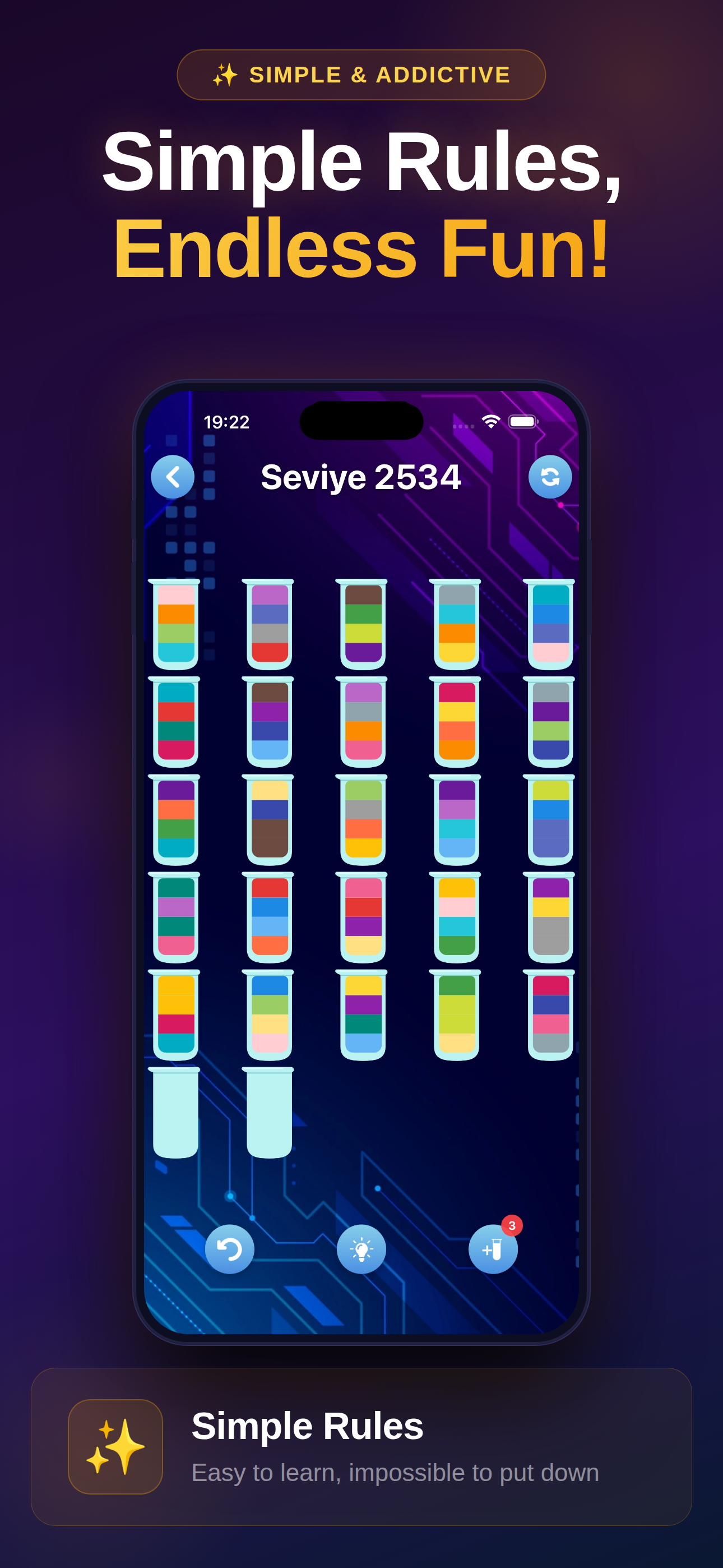 اسکرین شات 3 بازی Water Sort - Color Puzzle Game