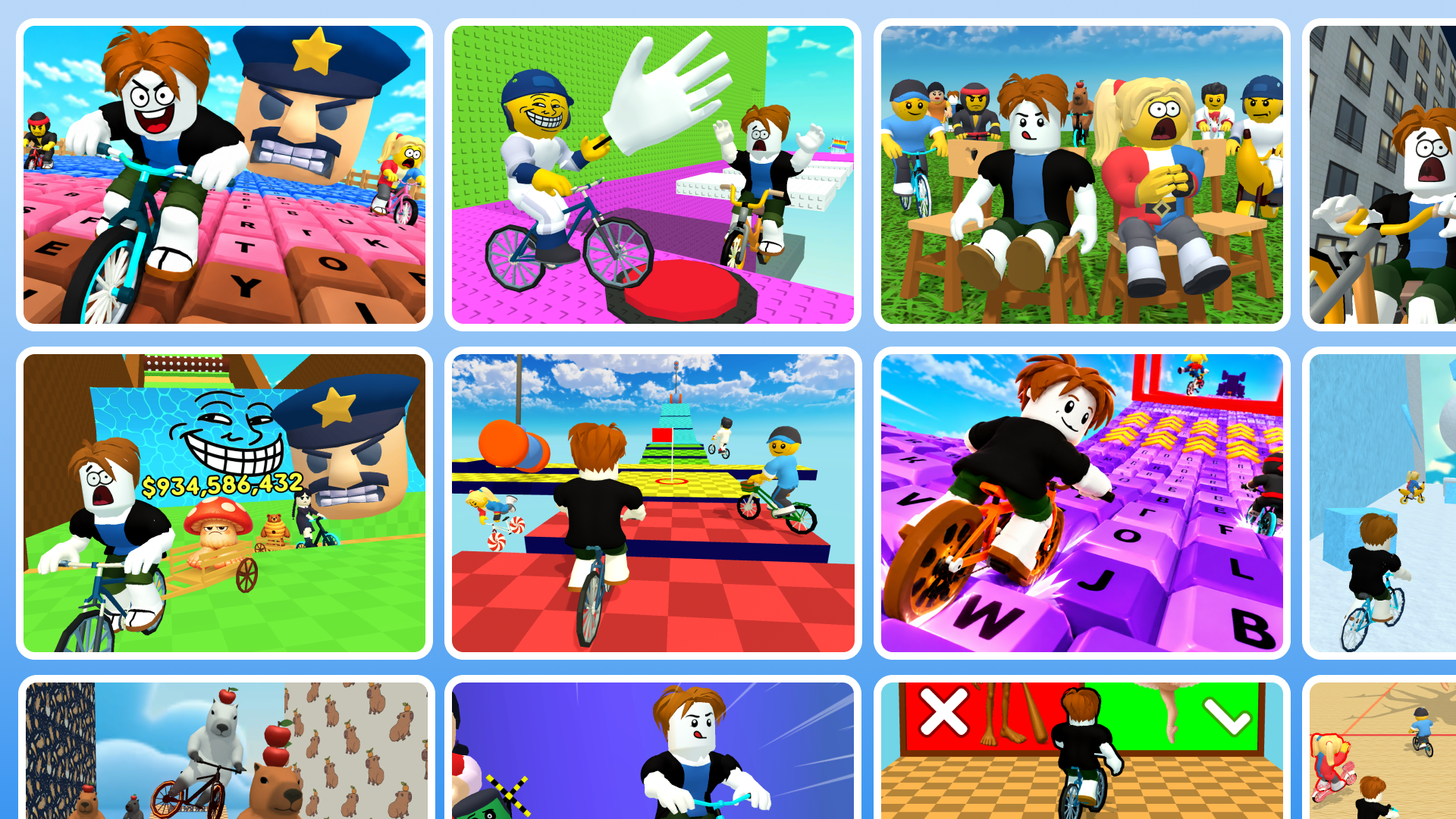 اسکرین شات 6 بازی Obby bike: Parkour Adventure