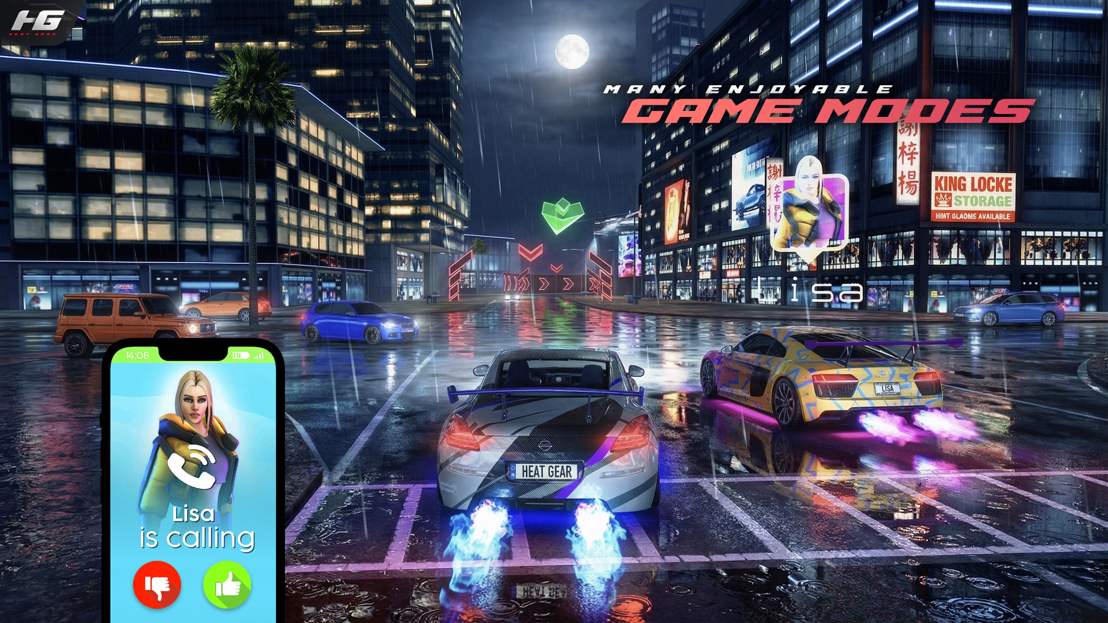 اسکرین شات 2 بازی Heat Gear - Race & Drift World