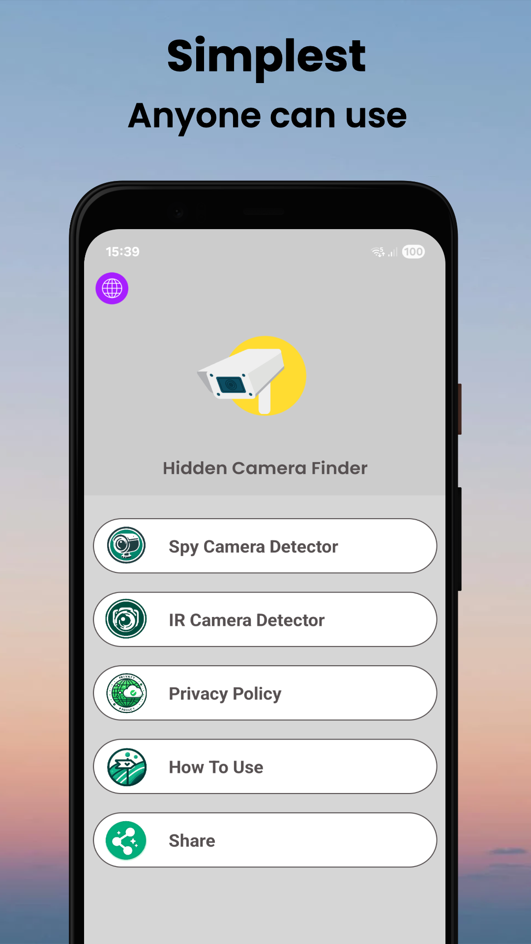 اسکرین شات 2 برنامه Hidden Camera Detector IR Scan