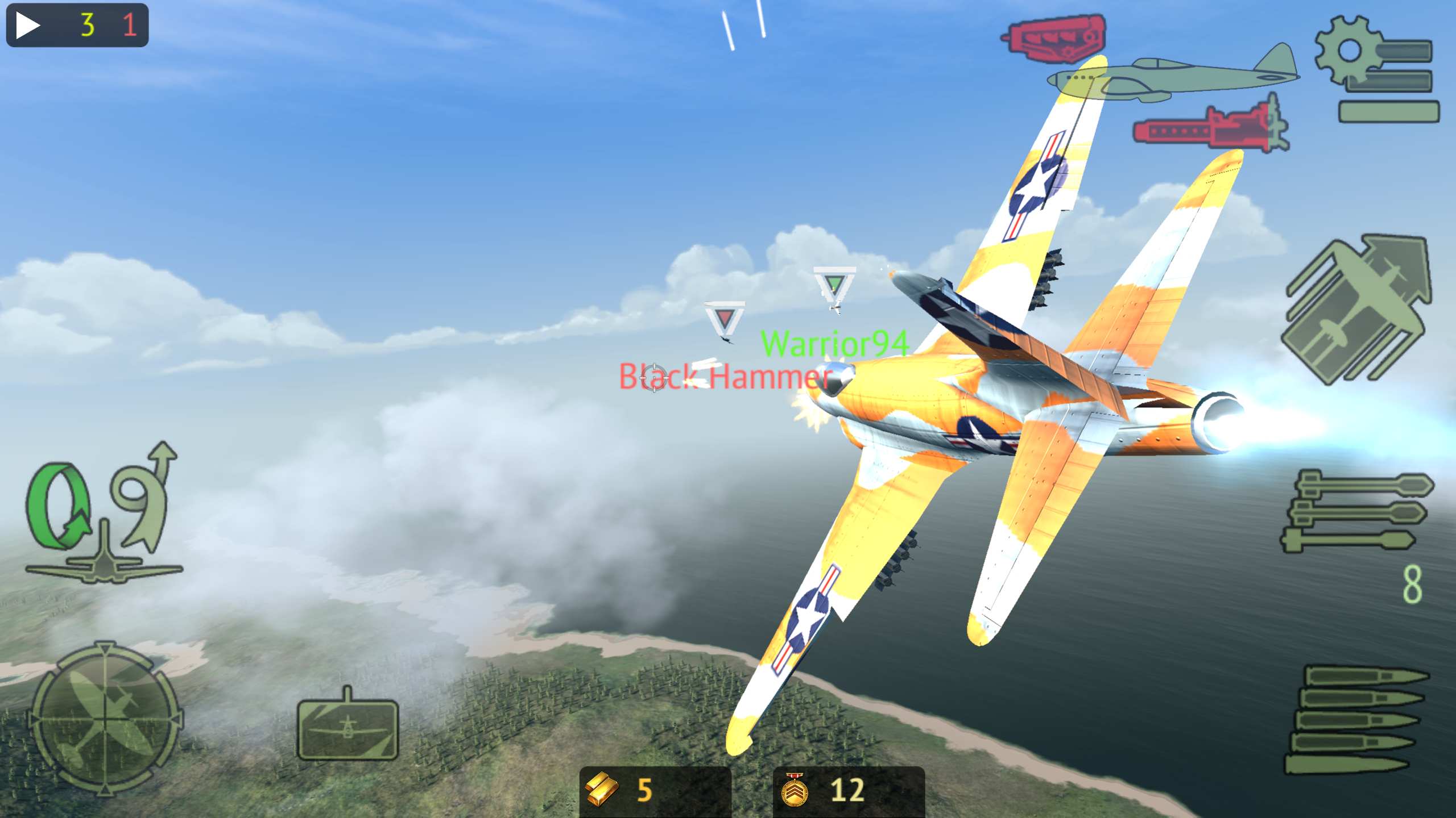 اسکرین شات 4 بازی Warplanes: Online Combat