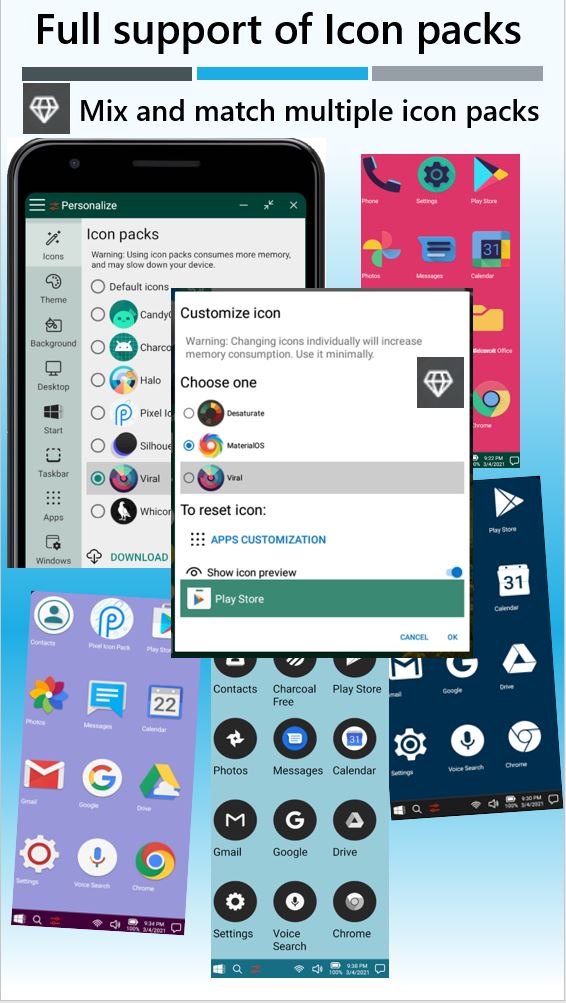 اسکرین شات 3 برنامه Win-X Launcher