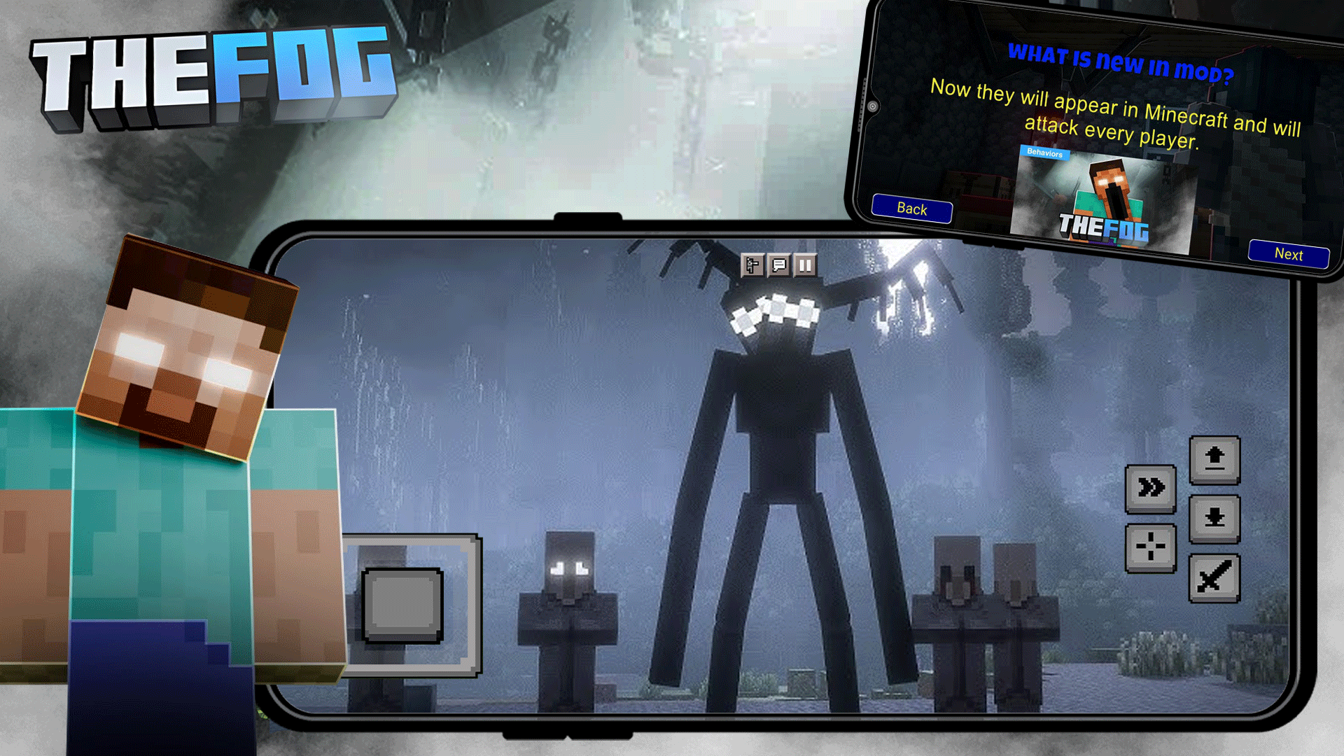 اسکرین شات 4 برنامه Mod Creatures of the Fog MCPE