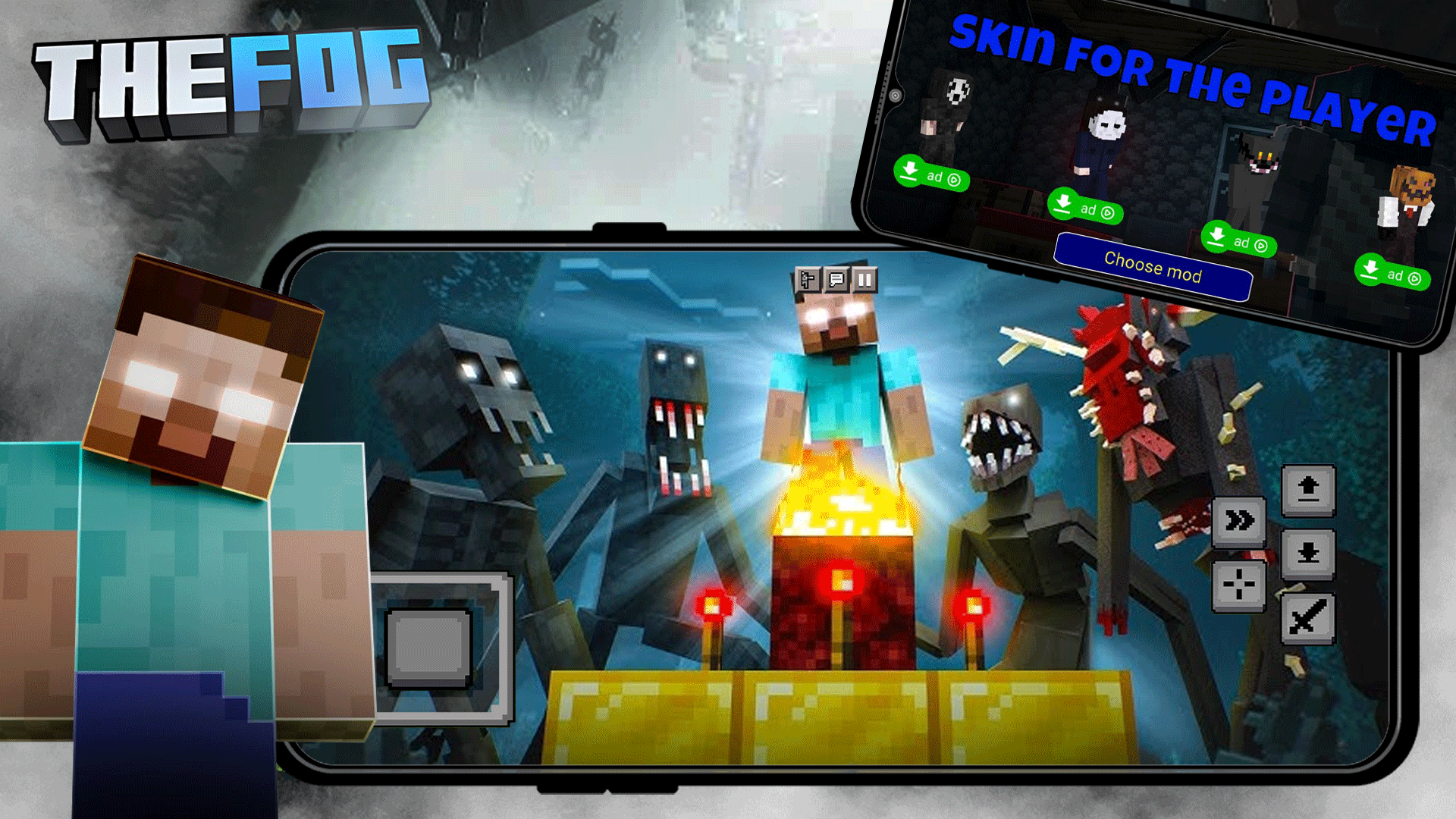 اسکرین شات 1 برنامه Mod Creatures of the Fog MCPE