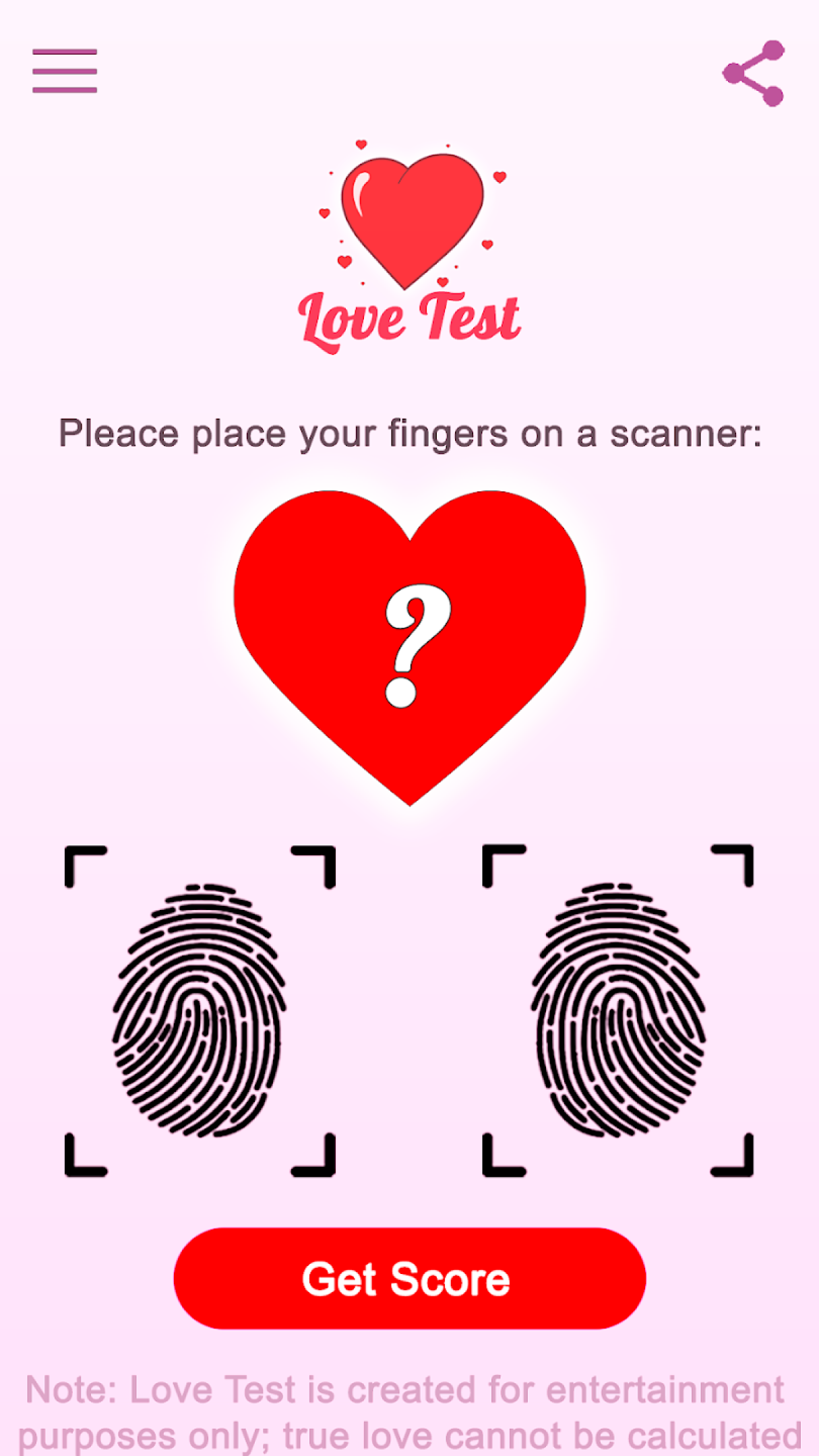 اسکرین شات 3 برنامه Love Test - Compatibility Test