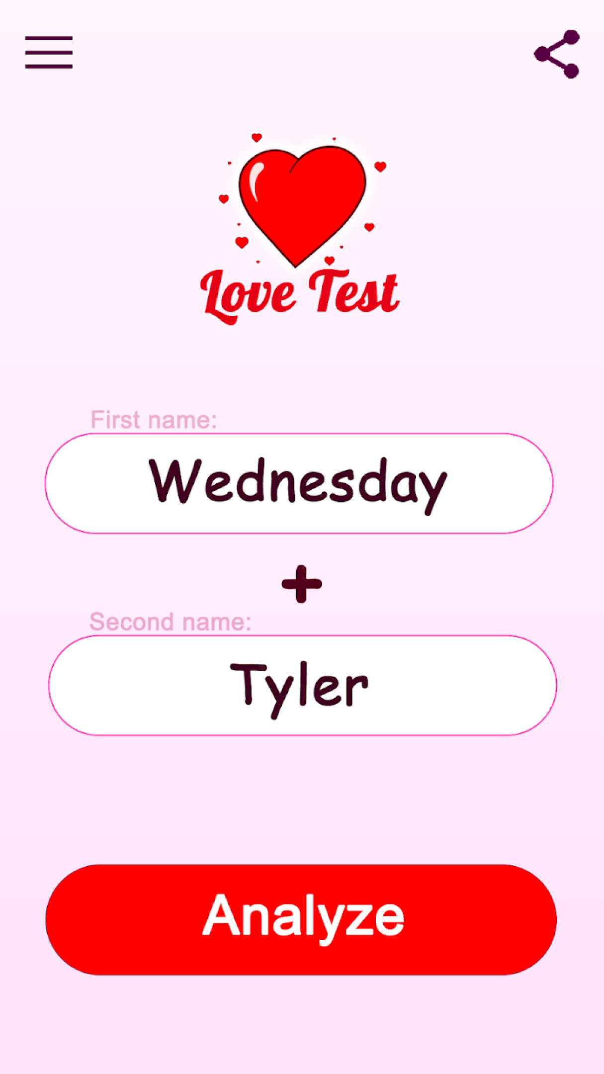 اسکرین شات 5 برنامه Love Test - Compatibility Test