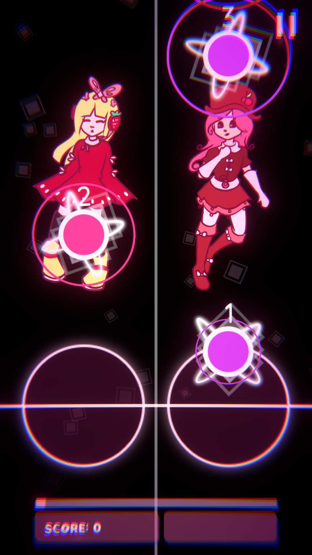 اسکرین شات 1 بازی Twin Cherry - Rhythm Game