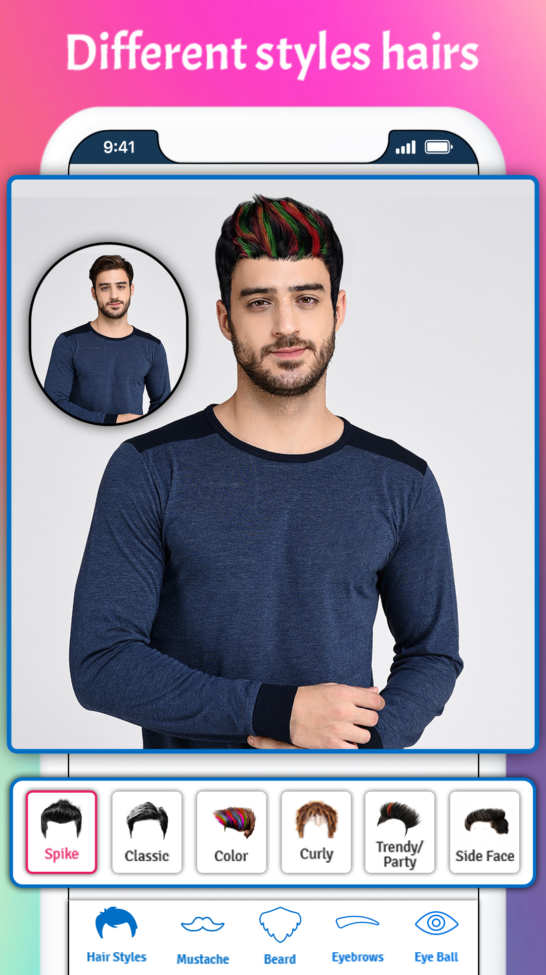 اسکرین شات 2 برنامه Men HairStyle, Suits, Mustache