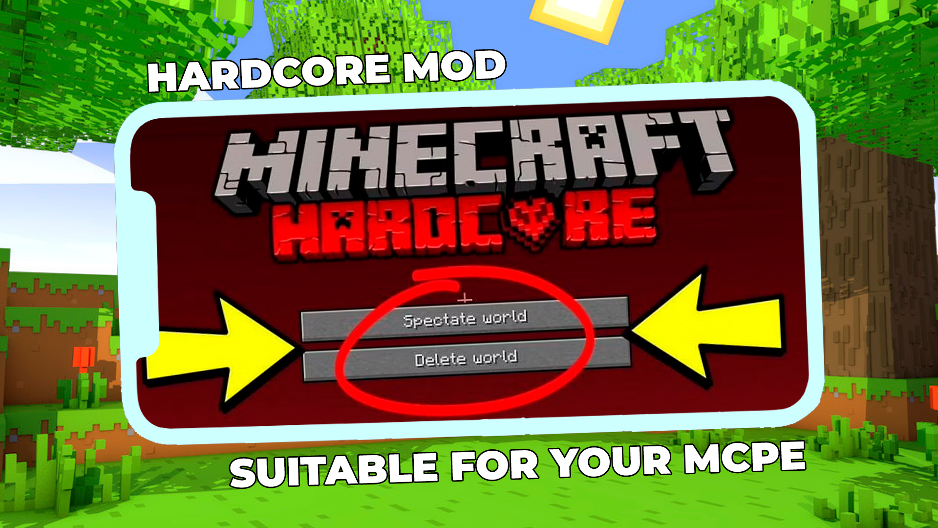 اسکرین شات 1 برنامه Hardcore Mod for Minecraft