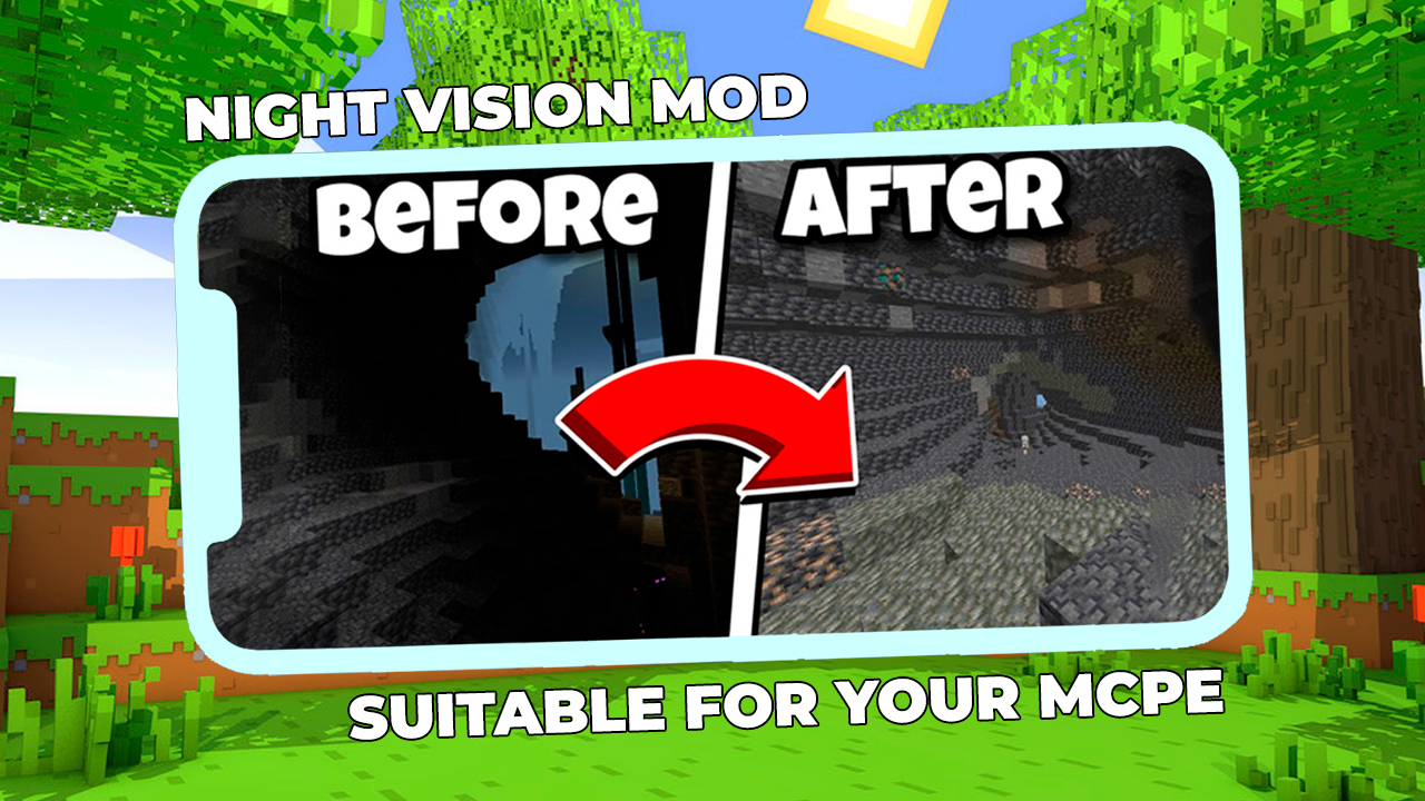 اسکرین شات 3 برنامه Night Vision Mod Minecraft PE