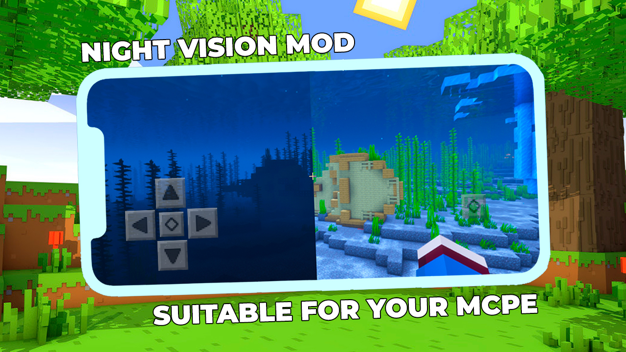 اسکرین شات 1 برنامه Night Vision Mod Minecraft PE