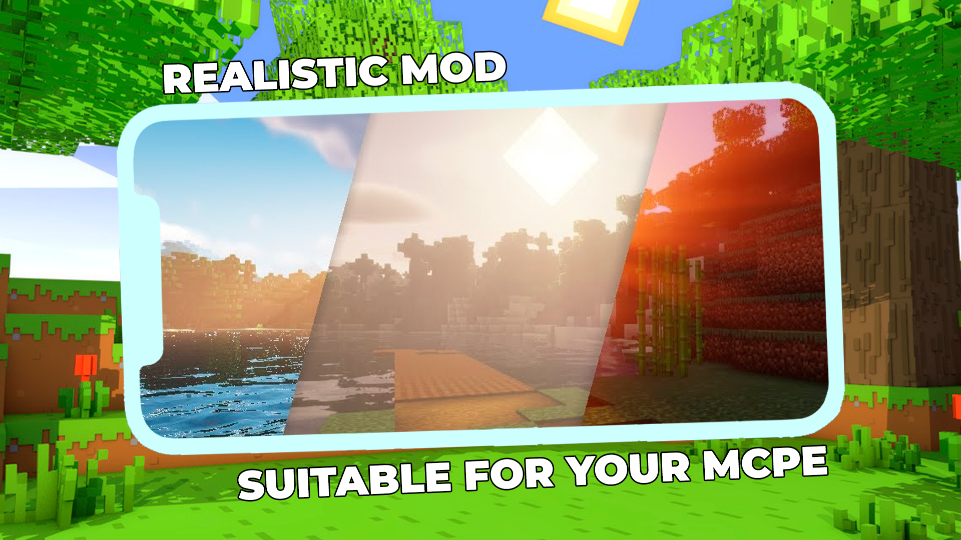اسکرین شات 3 برنامه Realistic Mod for Minecraft