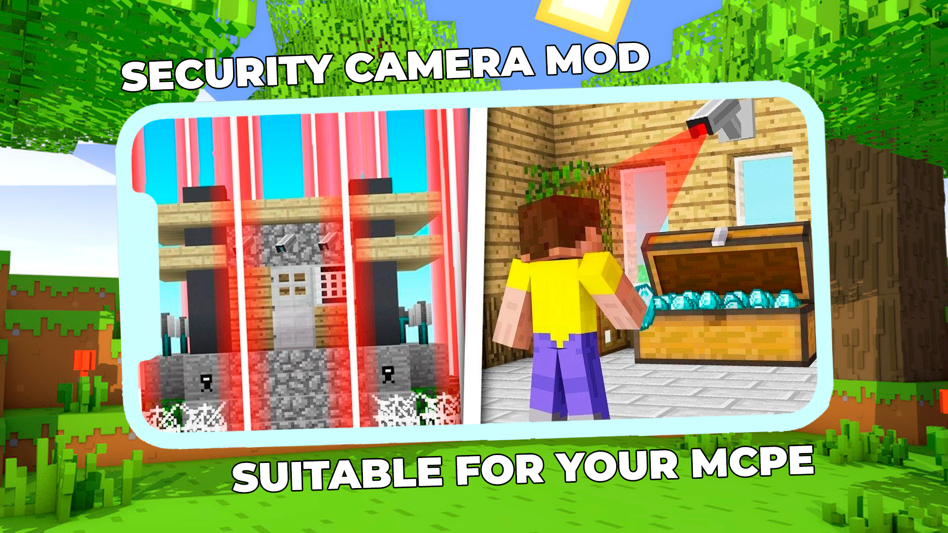 اسکرین شات 1 برنامه Security Camera Mod Minecraft