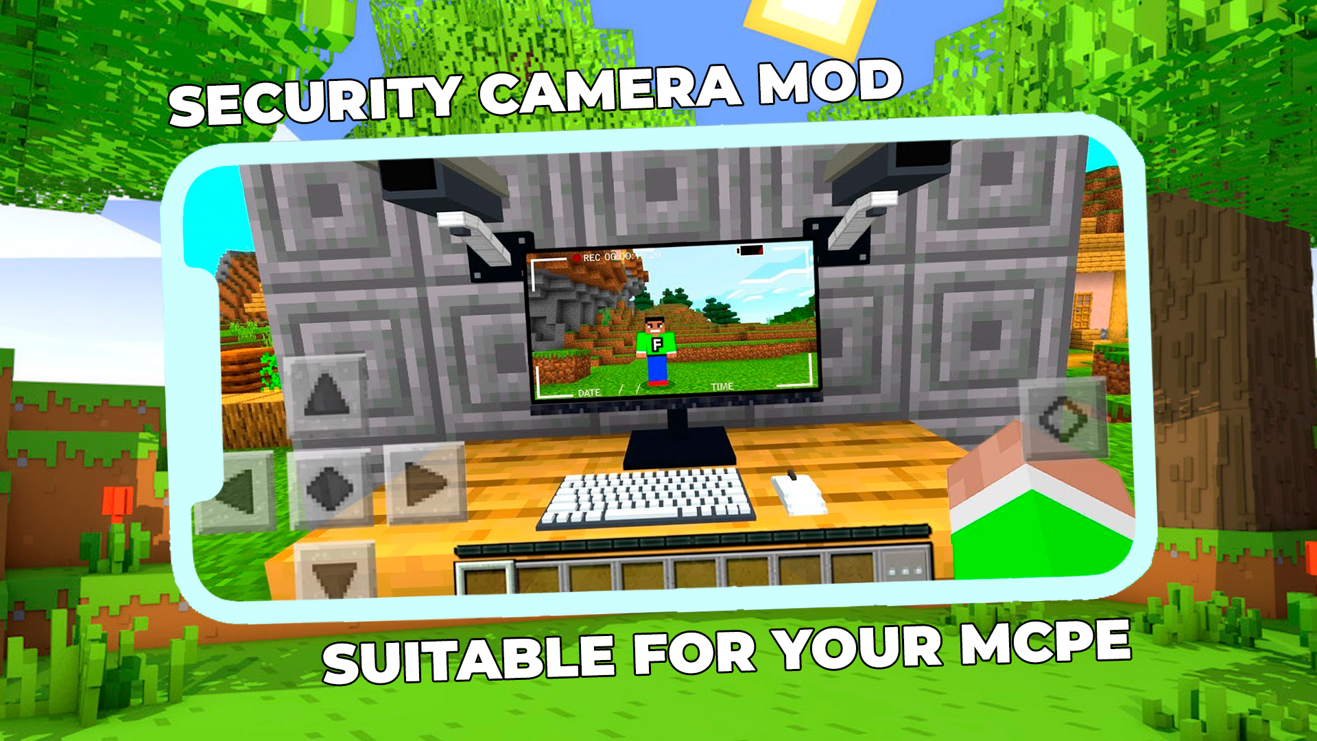 اسکرین شات 4 برنامه Security Camera Mod Minecraft