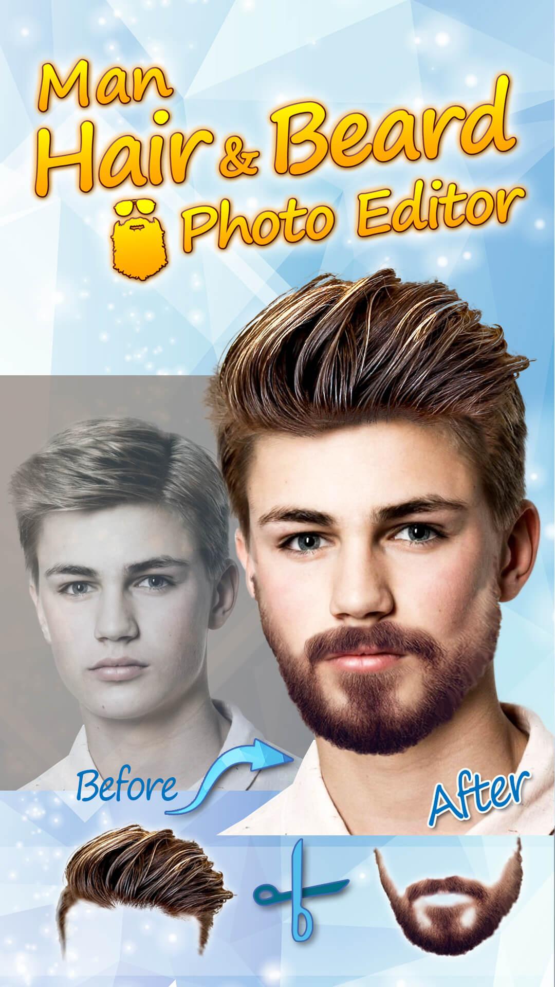 اسکرین شات 1 برنامه Men Hairstyles - Beard Camera