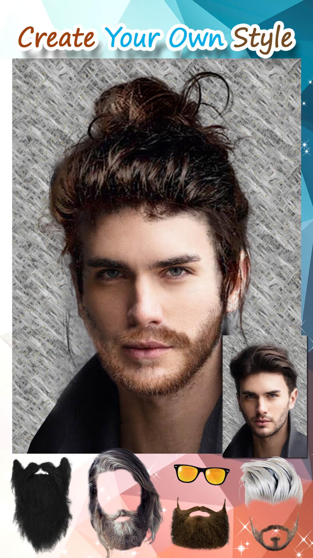 اسکرین شات 4 برنامه Men Hairstyles - Beard Camera