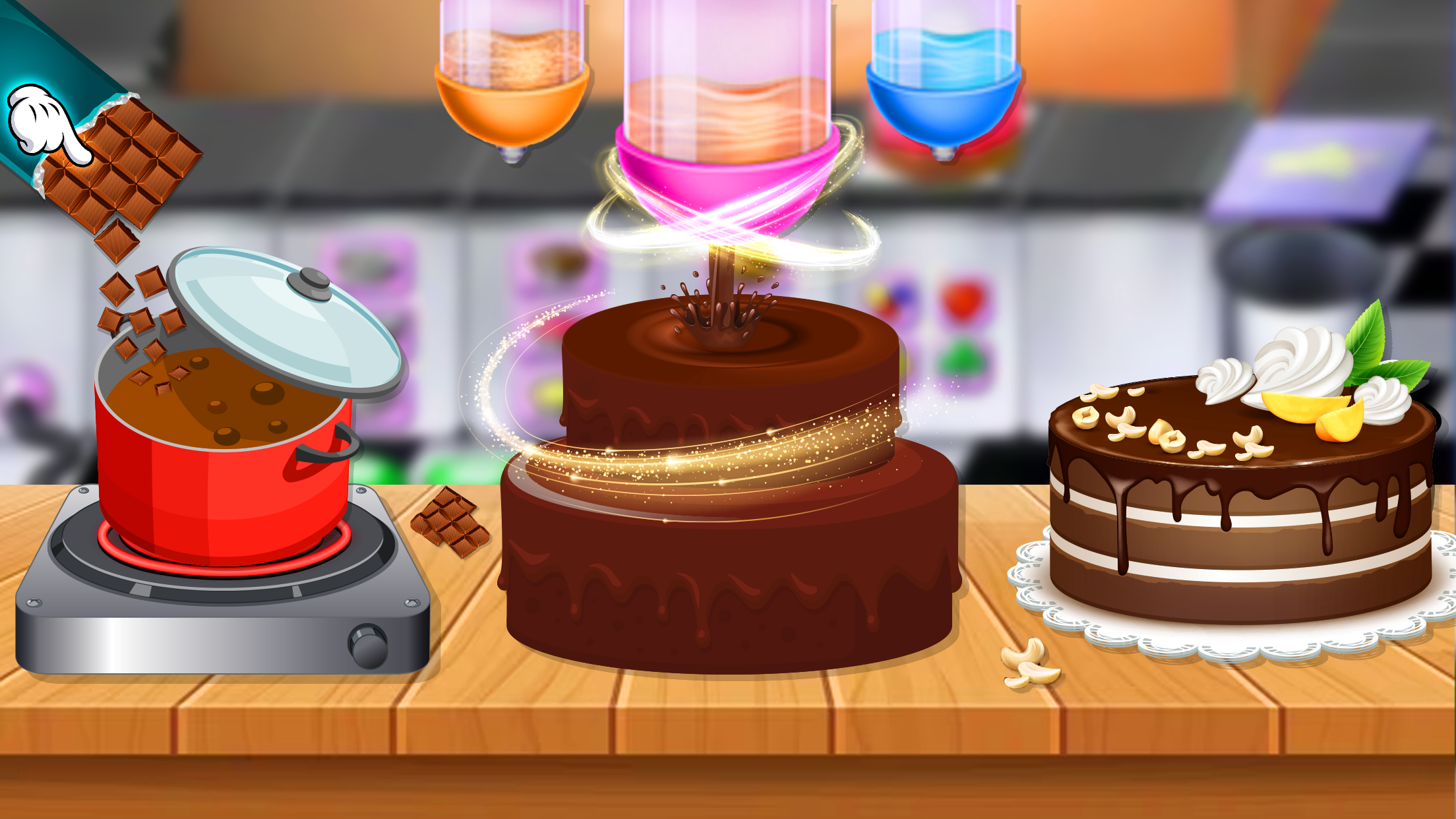 اسکرین شات 2 بازی Chocolate Cake Factory Game
