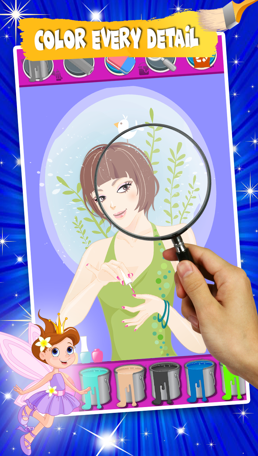 اسکرین شات 6 برنامه Nails Polish Coloring Pages