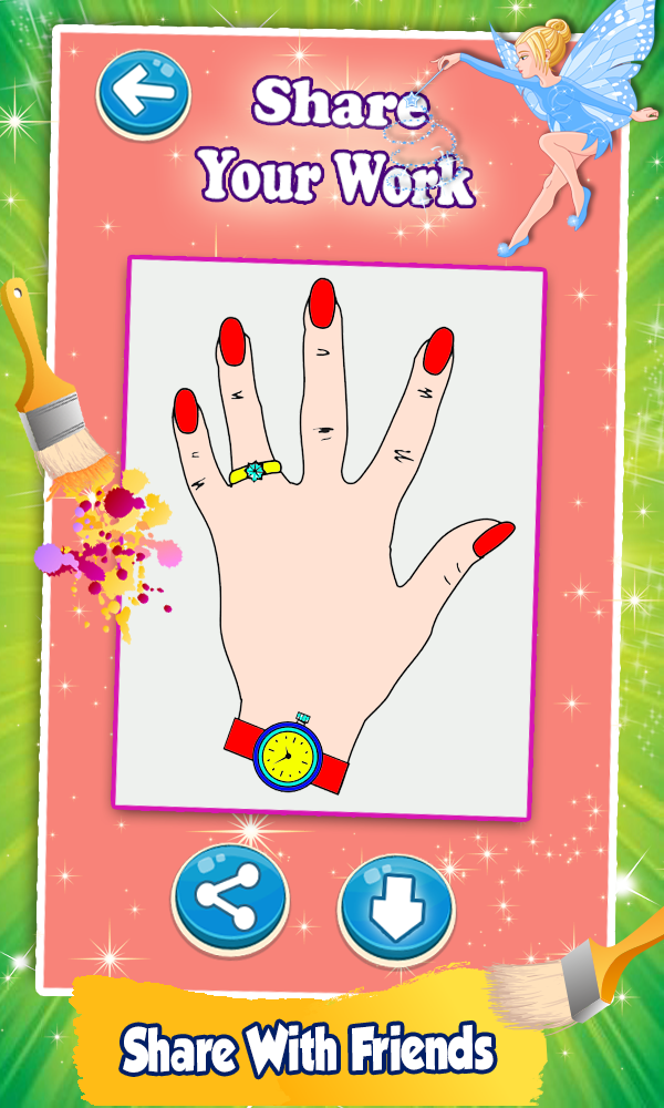 اسکرین شات 7 برنامه Nails Polish Coloring Pages