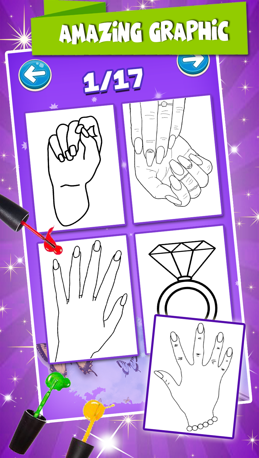 اسکرین شات 3 برنامه Nails Polish Coloring Pages