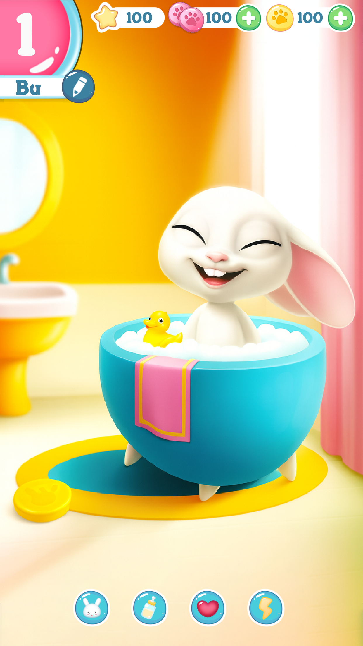 اسکرین شات 2 بازی Bu Bunny - Cute pet care game