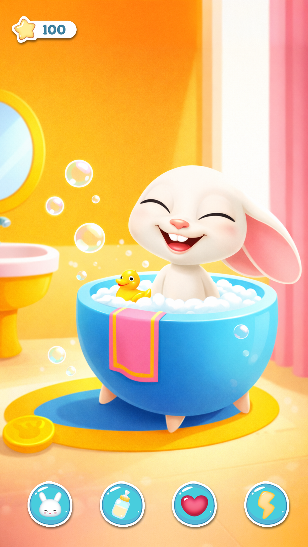 اسکرین شات 2 بازی Bu Bunny - Cute pet care game