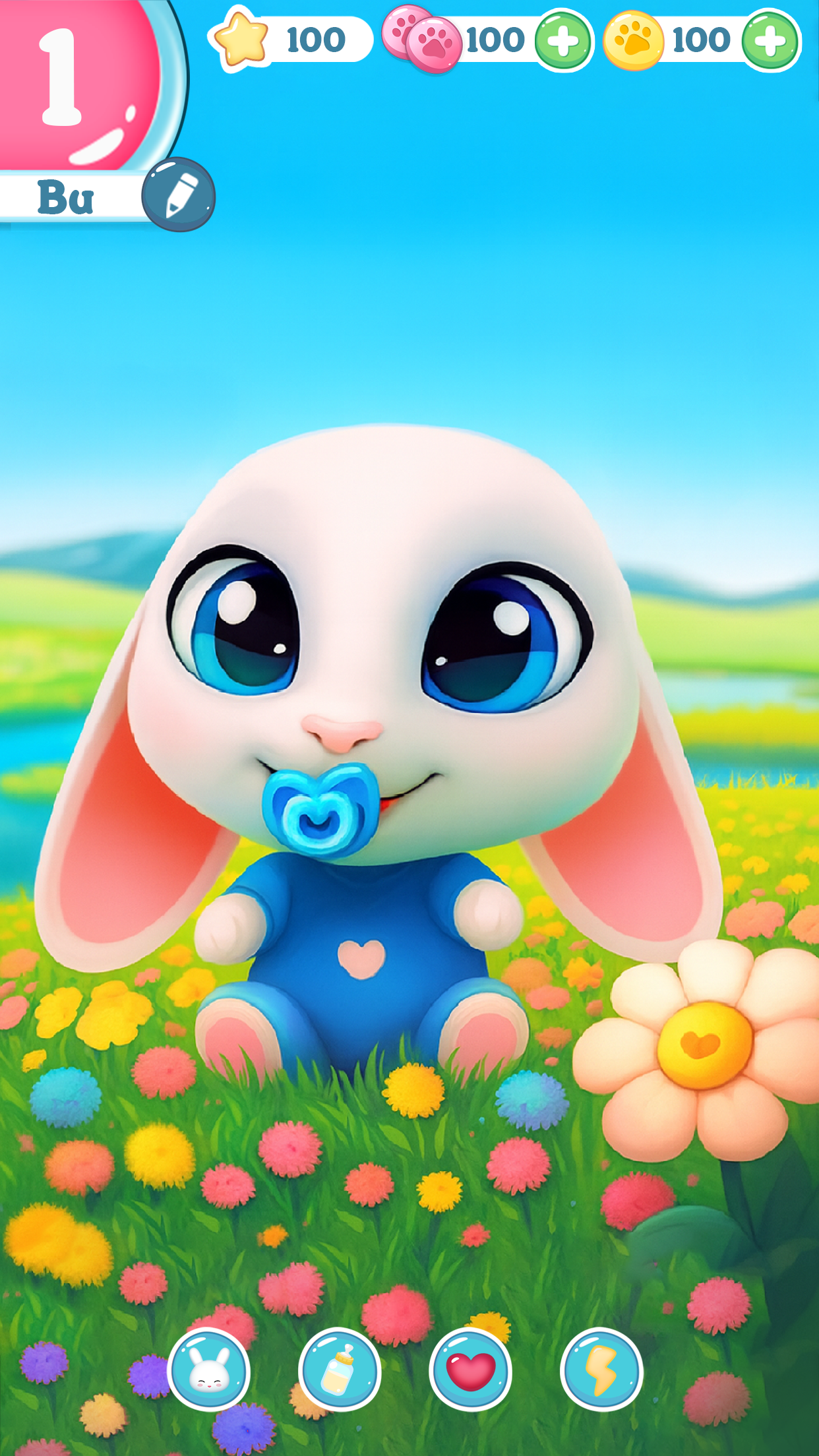 اسکرین شات 1 بازی Bu Bunny - Cute pet care game