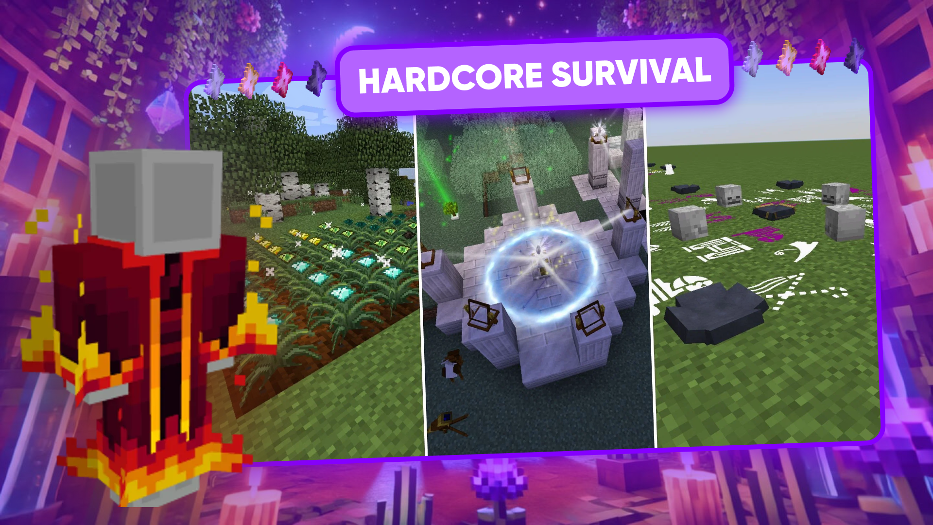 اسکرین شات 3 برنامه Magic Survival Minecraft Mods