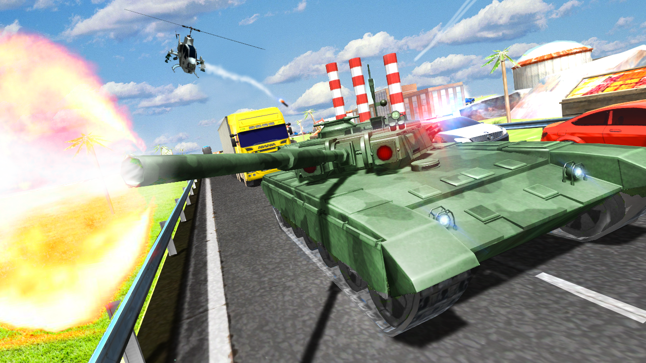 اسکرین شات 1 بازی Tank Traffic Racer