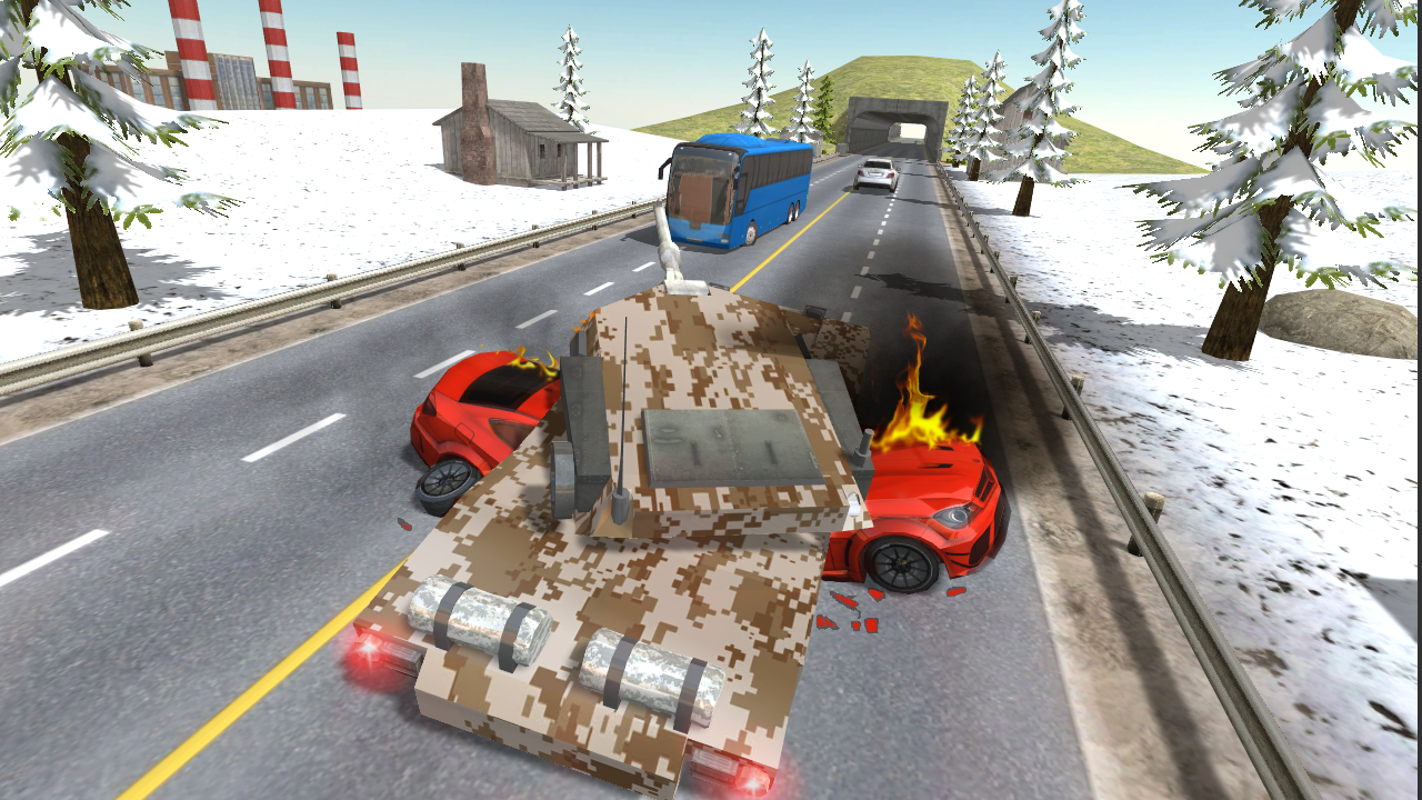 اسکرین شات 3 بازی Tank Traffic Racer
