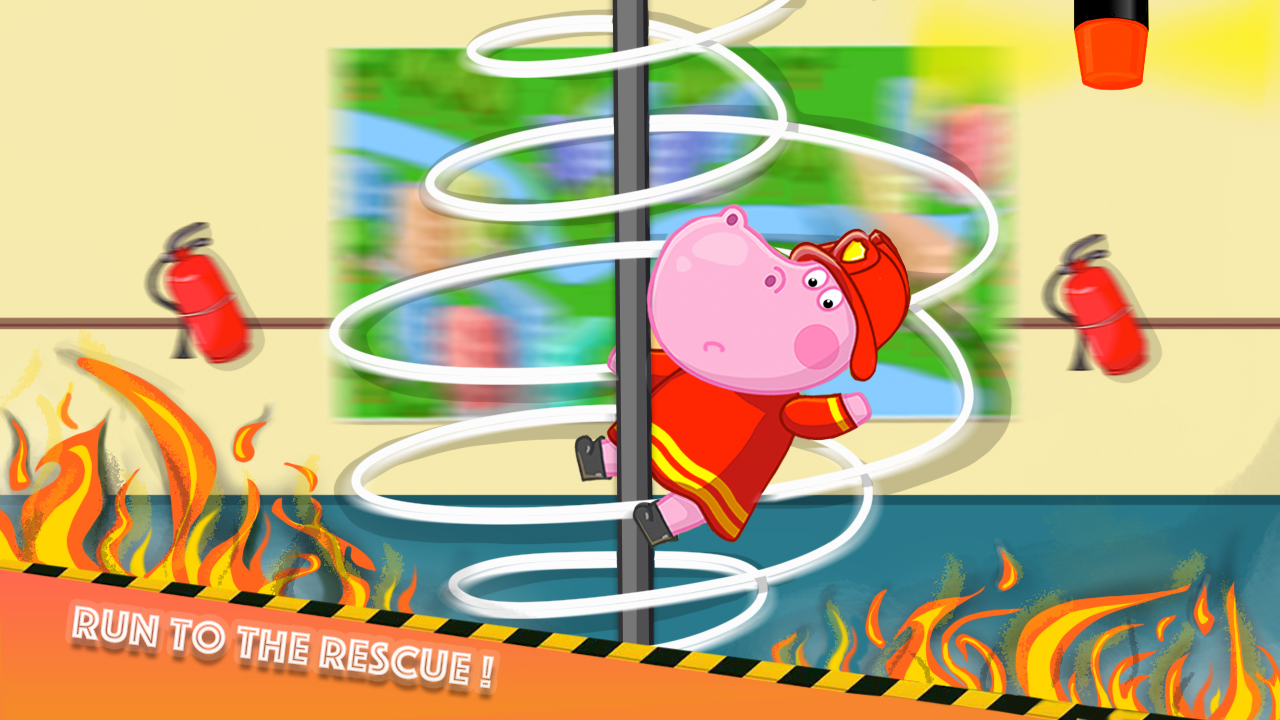 اسکرین شات 4 بازی Fireman Hippo: City Hero