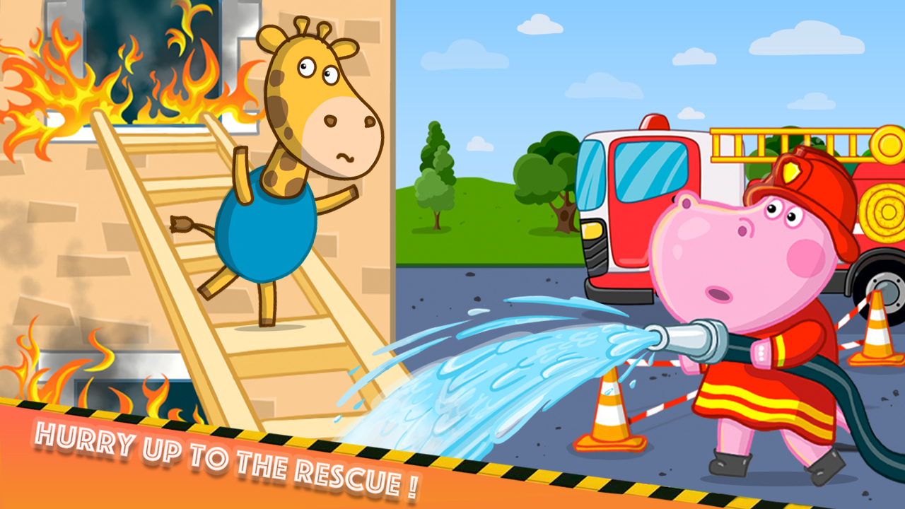اسکرین شات 8 بازی Fireman Hippo: City Hero