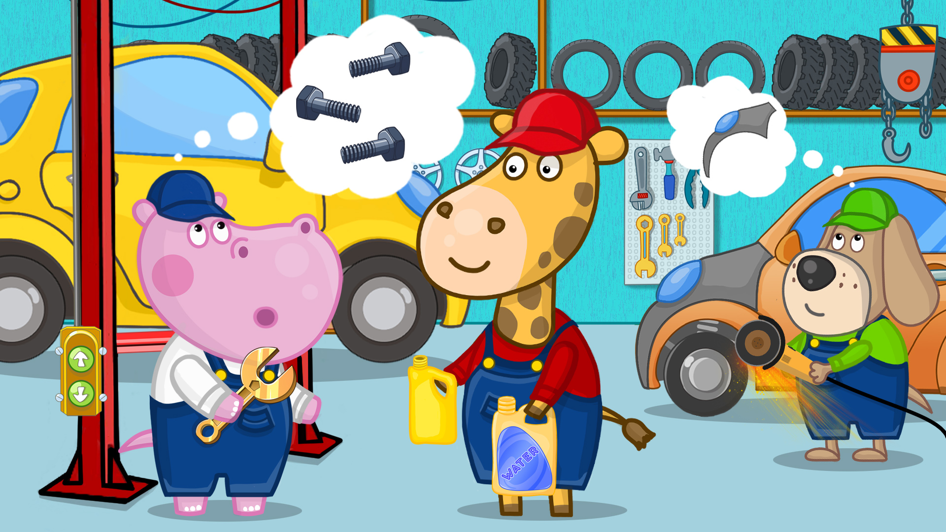 اسکرین شات 2 بازی Hippo Car Service Station