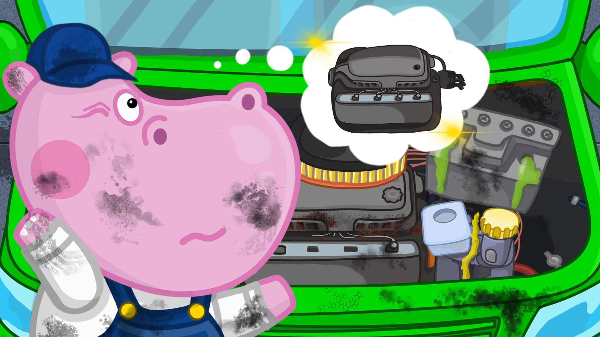 اسکرین شات 3 بازی Hippo Car Service Station