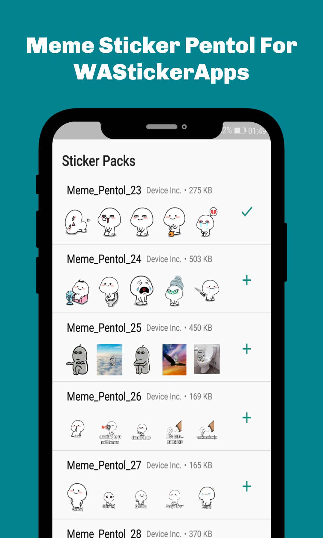 اسکرین شات 2 برنامه Pentol Animated Stickers