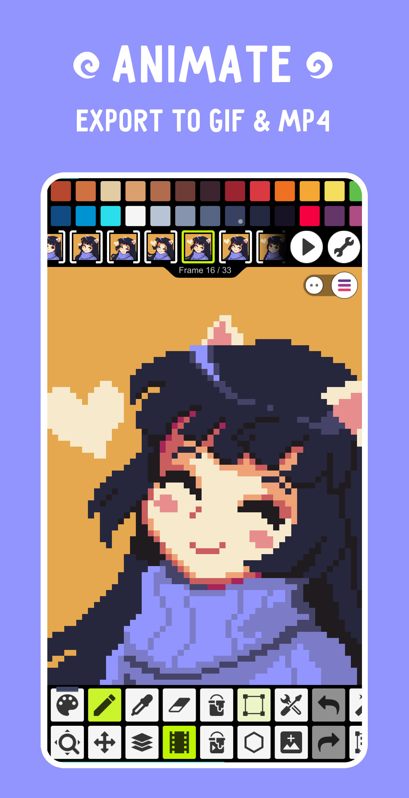 اسکرین شات 2 برنامه Pixel Studio: pixel art editor