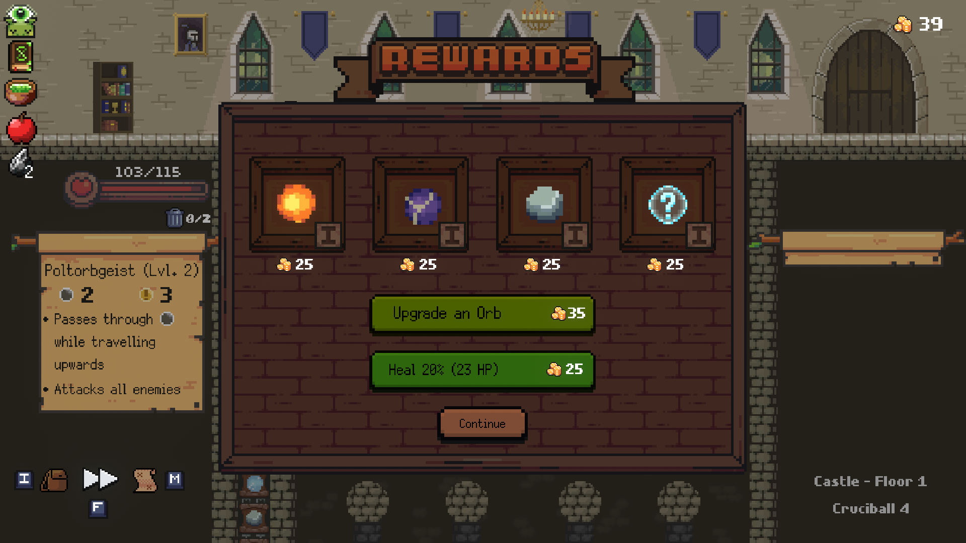 اسکرین شات 6 بازی Peglin - A Pachinko Roguelike