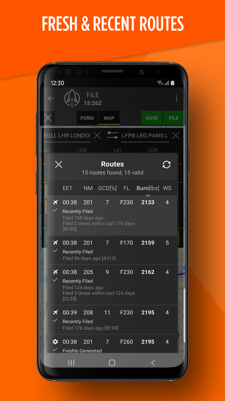 اسکرین شات 4 برنامه RocketRoute FlightPlan