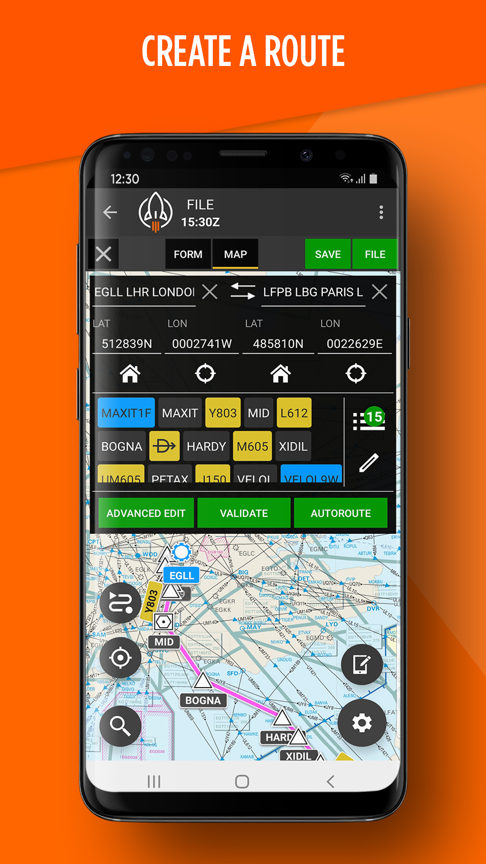 اسکرین شات 3 برنامه RocketRoute FlightPlan