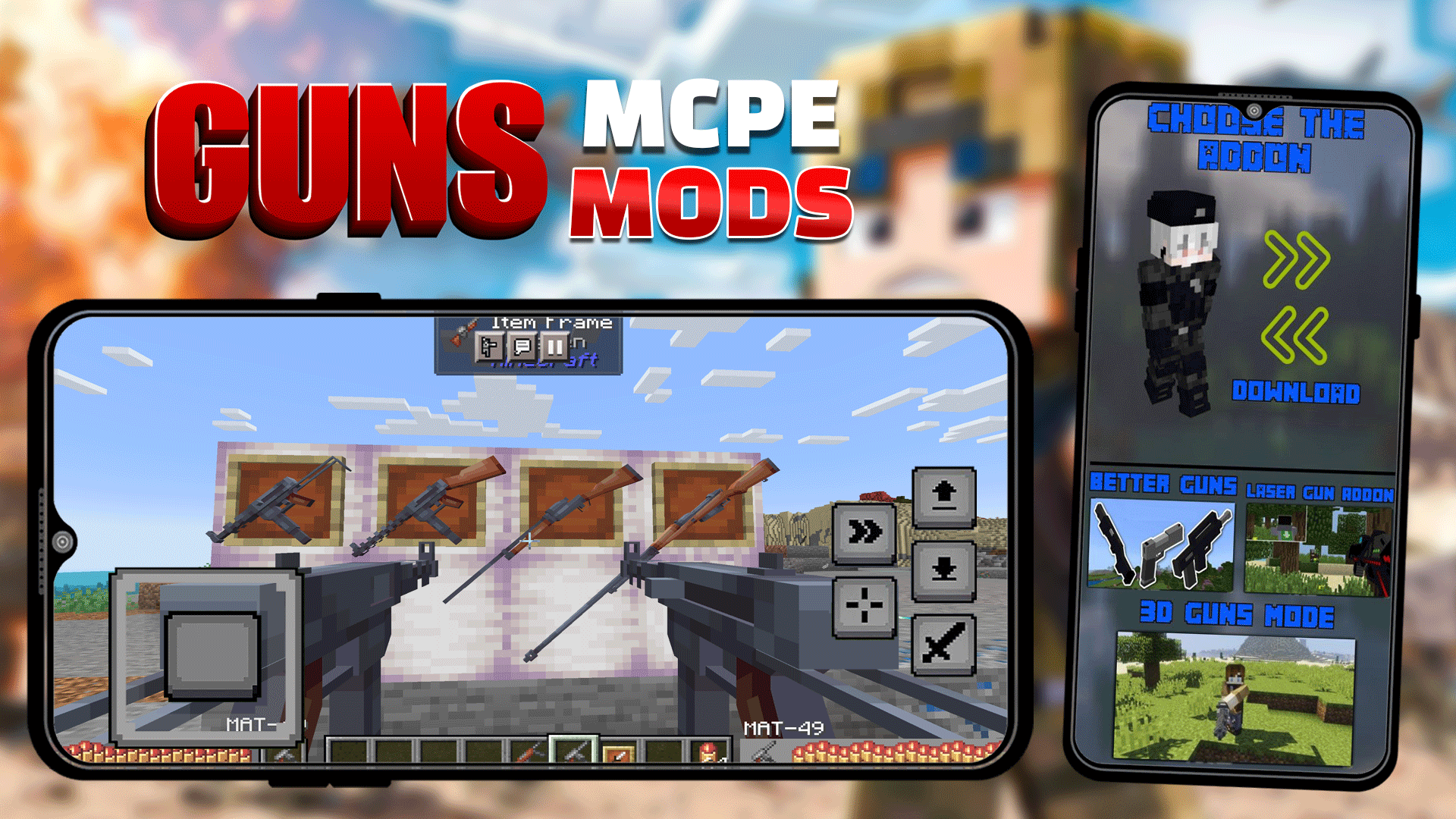 اسکرین شات 5 برنامه Guns Mods for Minecraft PE