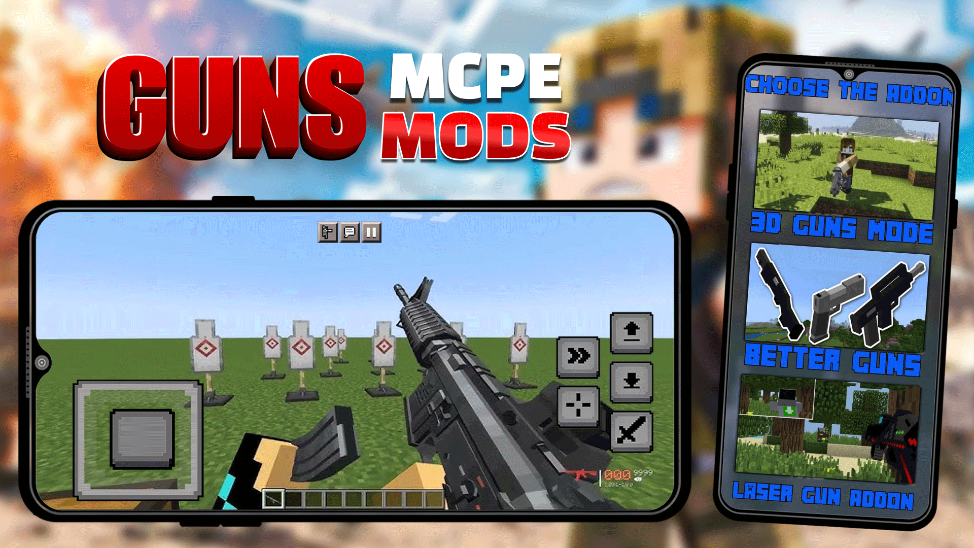 اسکرین شات 2 برنامه Guns Mods for Minecraft PE