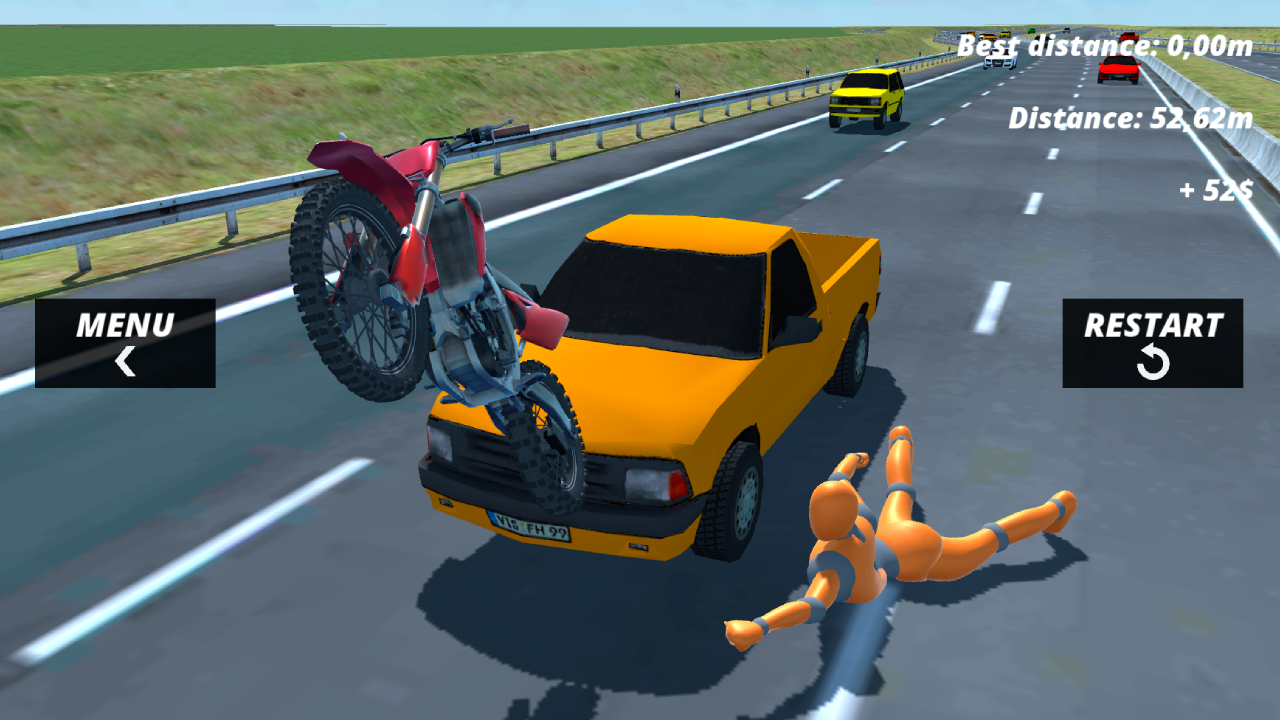 اسکرین شات 3 بازی Motorcycle Ragdoll Fall