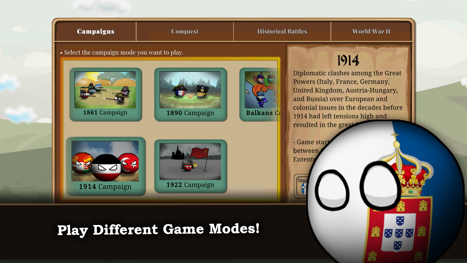 اسکرین شات 8 بازی Countryball: Europe 1890