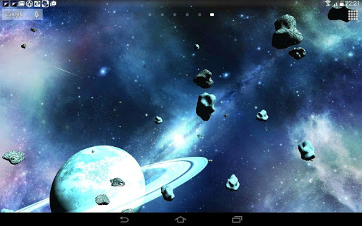 اسکرین شات 3 برنامه Asteroids 3D live wallpaper
