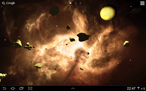 اسکرین شات 5 برنامه Asteroids 3D live wallpaper